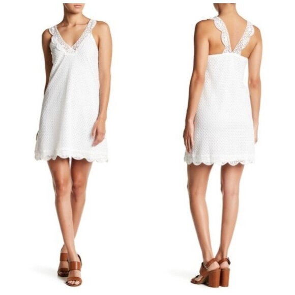 Sugarlips Brette White Crochet Dress, size L - Picture 2 of 15